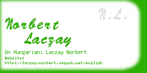 norbert laczay business card